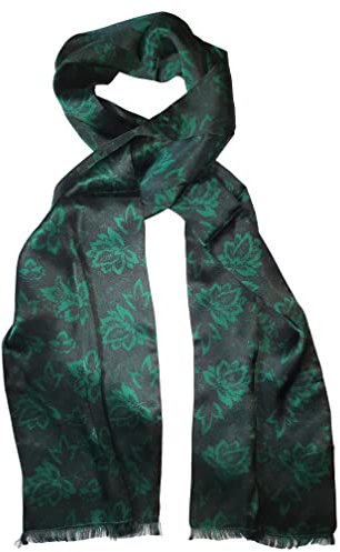 Posh Gear Damen Herren Seiden Schal Fioriseta, grün aus 100% Seide