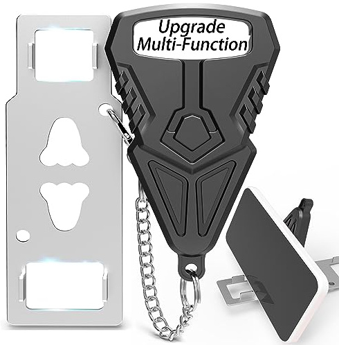Portable Door Lock for Hotel Rooms Apartment Locks for Travel or a Cell Phone Stand Upgraded Home Security Defender Door Lock Latch Extra Lock from Inside Hotel Safety Door Locks for Travelers