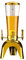 Dispenser per Birra Dispenser di birra da 3 litri con rubinetto Torre di birra illuminata commerciale con ghiaccioli rimovibili for casa, ristorante, hotel Distributore da Bevande ( Color : Gold )
