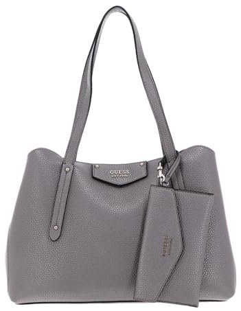 GUESS Eco Brenton Girlfriend Satchel Pewter