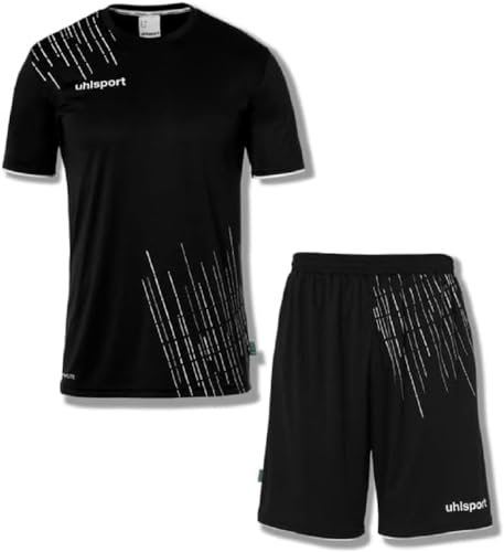 uhlsport Herren Score 26 Fußball Trikot-Set - Fußball-Set Bestehend Aus Trainings-Shirt Und Trainings-Hose, Schwarz/Weiß, 3XL EU