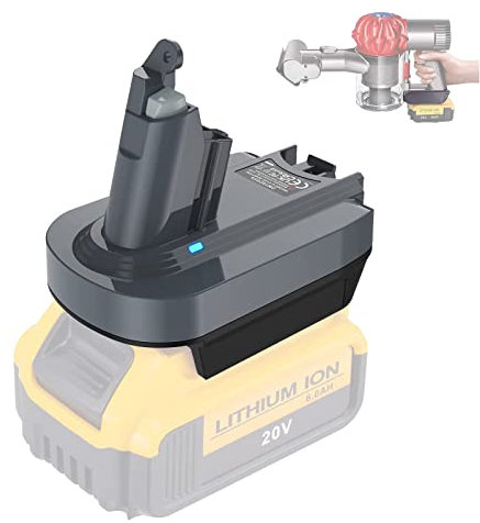 V6 Battery Adapter Converter for Dewalt 20V MAX DCB204 DCB205 Battery to Replacement for Dyson V6 DC58 DC59 DC61 DC62 SV04 SV09 Battery V6 Absolute/Motohead/Tier+/Mattress/Vacuum Cleaner (Only
