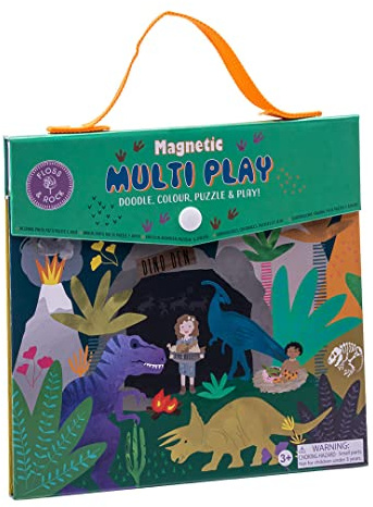 Floss & Rock Kids Magnetic Multi Play Art Book Doodle, Colour, Puzzle & Play! Creative Set For Children 3+ Eco Friendly