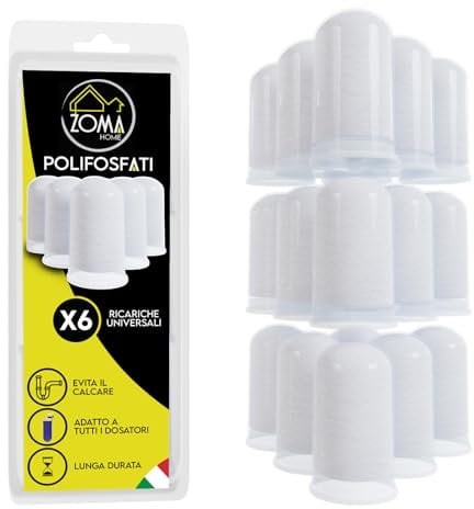 ZOMAHOME Polifosfati per Caldaia Ricarica, Filtro Anticalcare per Caldaia Concentrato a Lunga Durata, Protegge Caldaie, Elettrodomestici, Lavatrice e Lavastoviglie, misura Universale (18 Ricariche)