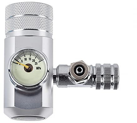 MiOYOOW Aquarium CO2 Regler, CO2 Manometer Druckregler für Aquarien, Rückschlagventil Manometer mit Mini Einzeltisch für Aquarienwasserpflanzen