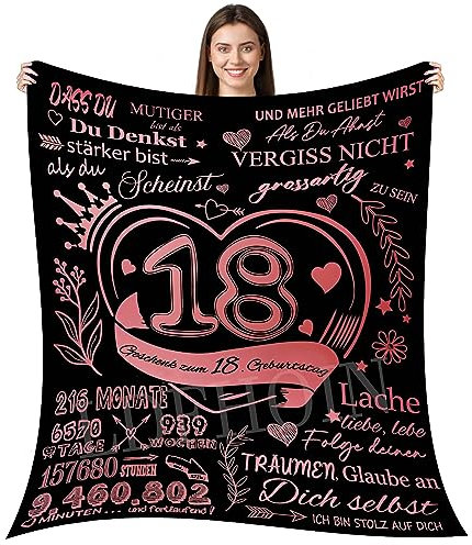 LDFHOIN Geburtstagsdecke an Meine Tochter, Kuscheldecke Personalisierte Geburtstags Abschluss-Geschenke, Flauschige Decke Flanell Geschenkideen für Mädchen Geeignet Für Sofa Reisen 140x180cm