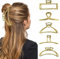 Clippi 5 Stück Große Haarklammer Gold Metall | Rutschfeste Haarspangen für Damen Mädchen | Haarschmuck Starker Halt | Jaw Clips für Dickes Haar Dünnes Haar