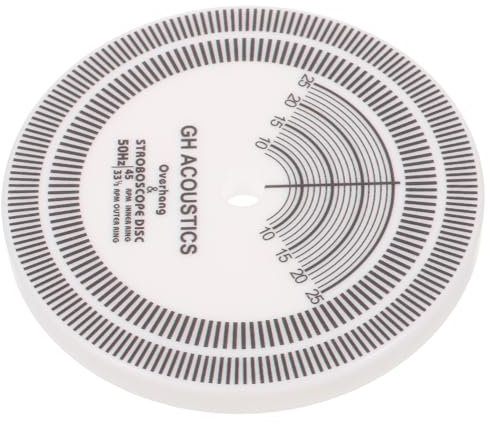 Winkelmesser Zur Geschwindigkeitserkennungsmatte Runde Stroboskopscheibe Zubehör Für Schallplatten Plattenspieler-strobe-disc Plattenspieler-disc Weiß Runden Acryl Aufsammeln