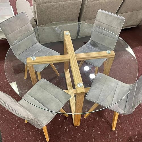 Tischplatte Rund 80 cm Rund Glasscheibe Tischplatte Glasplatte Tisch 7MM (Size : Ø 96cm(38Inch))