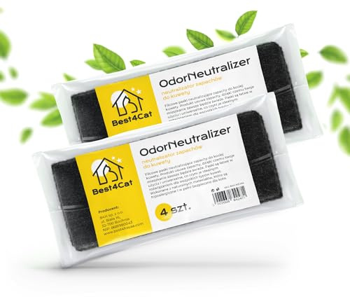 B4C Aktivkohlefilter für Katzentoilette, 8 Stück Ersatzfilter für Katzenklo mit Deckel | Schwarz Filter, Katzenklo Geruchsstopper - Einfache Installation | Hält mehr Frische und Absorbiert Gerüche