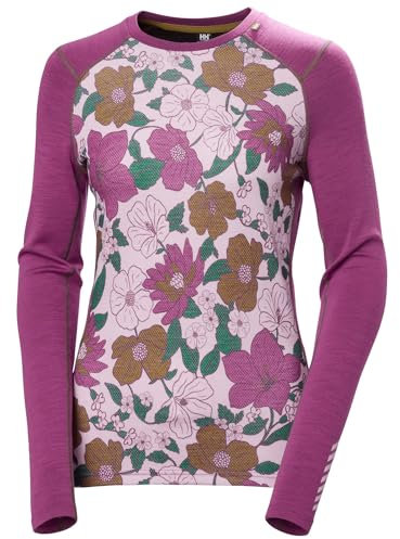 Helly Hansen Damen W Lifa Merino Midw Gra Crew, Magenta 2.0, XS