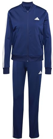 adidas Damen Essentials 3-Stripes Track Suit, Dark Blue, XS