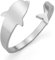TEAMER Delphin Halskette Resizable Delfin Ring Edelstahl Niedlich springen Delfin Anhänger Delphin Liebhaber Boho Sommer Meer Schmuck Für Frauen Männer, 15 * 22.5mm, Edelstahl, Nicht zutreffend.