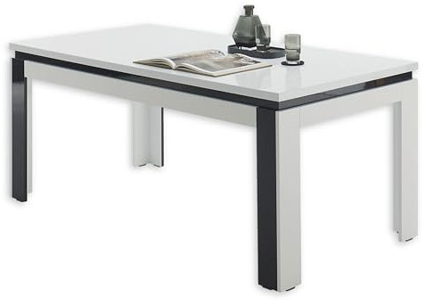 SAVONA Esstisch in Weiß, Schwarz - Moderner Esszimmertisch für Ihren Wohn- & Essbereich - 180 x 78 x 90 cm (B/H/T)