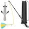 Flirt Pole Dogs,Extendable Flirt Pole Dogs Extra Strong to Train Dog Agility,Dog Outdoor Play Equipment with 2 Tease Chew Toys Rope for Small Medium Large Dogs Chewing Interactive Entertained Pulling