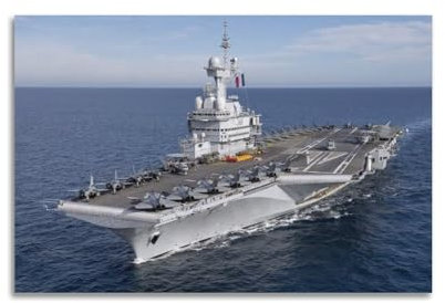 SHJNGU Poster décoratif sur toile représentant le porte-avions de Charles De Gaulle R91 (40 x 60 cm)
