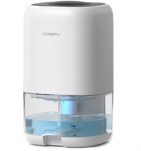 CONOPU Deshumidificador 1000ML, Deshumidificadores de Humedad, Apagado Automático y Luz LED de Colores, Portátil y Ultra Silencioso, Dormitorio, Baño, Armario