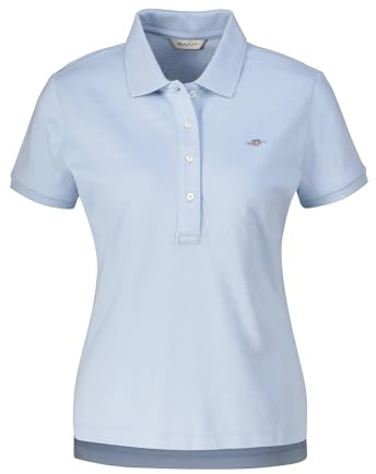 GANT Damen Slim Sheild Cap Sleeve Pique Polo Polohemd, Fresh Blue, Large