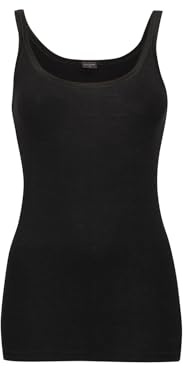 Dilling Damen Trägertop aus Merinowolle - Schwarz 34