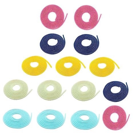 WATIIFUFU 15 Pcs Data Cable Protective Sleeve Spiral Cord Protector Protective Phone Case Battery Charger Wire Hider Headphone Cable Sleeve USB Headset Extension Cable Data Line Sleeve Tpu
