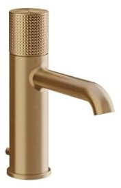 Gessi Habito Mitigeur de lavabo, avec bec, avec garniture découlement, saillie 131mm, CESELLO, 70401, Couleur: Bronze chaud brossé PVD