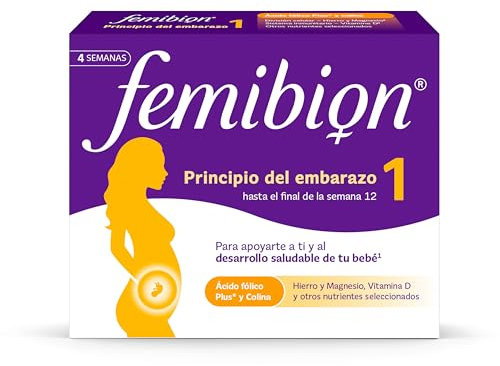 Femibion 1 Suplemento - 28 Comprimidos - Ácido Fólico, Metafolin y DHA - Apoyo Nutricional para Embarazo y Preconcepción - SIN GLUTEN - SIN LACTOSA - (Caja de 1 unidad)