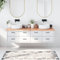 ShGaxin Plan de salle de bain en bois massif traité marron clair 180 x 50 x 4 cm, plan de travail pour cuisine, plan de travail, lavabo, meubles de salle de bain - 3156165
