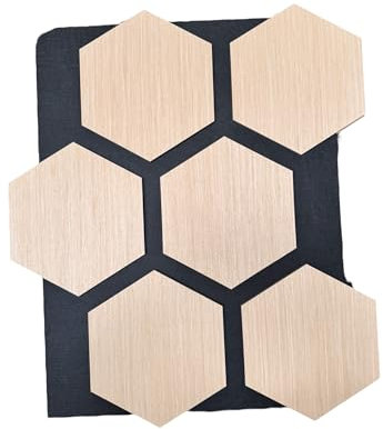Akustikpaneele Holz Wand Deko Holzpaneele 3D Wandpaneele Wandverkleidung Holz Hexagon Schallabsorber Schalldämmung Schallschutz