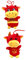 Sosoport 2 Stück Jahr des Ochsen-Maskottchens glucksbringer Maskottchen Kuhpuppe Ochsenjahr Kuh Kuhpuppenkissen ochsenvieh Puppe anhänger Ochse Jahr Kalb Puppe PP Baumwolle rot