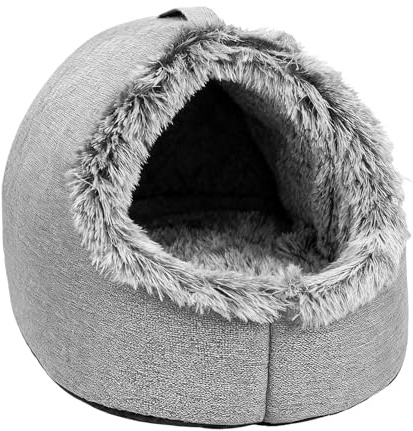 Katzenhaus Bett -Überdachtes Katzenbett, Katzenbett Höhle | Weiches Warmes Nest Mit Beruhigendem Griff | Katzenhaus Indoor Haustiernest | Für Welpen Kleine Hunde Schlafen Innen Schlafzimmer Wohnzimmer