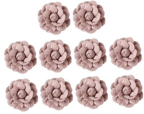 10 Stück Kamelien Haaraccessoires aus Mikrofaser für Kleidung und Kostüme