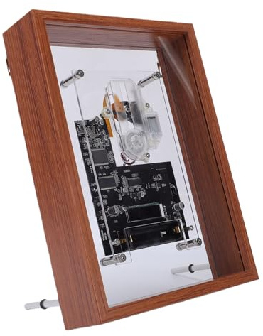 VELATEMOR Lettore CD con Cornice Musicale retrò, Montabile a Parete o da Tavolo, Supporta MP3/WMA, Altoparlanti e Cuffie Wireless - per la Decorazione Domestica