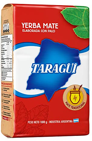 Taragüi Yerba matte with stick, 5 packs of 1000 g, total: 5000 g