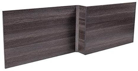Aquariss 1700 L Shape Calm Grey Effect Wood Shower Bath Front Panel