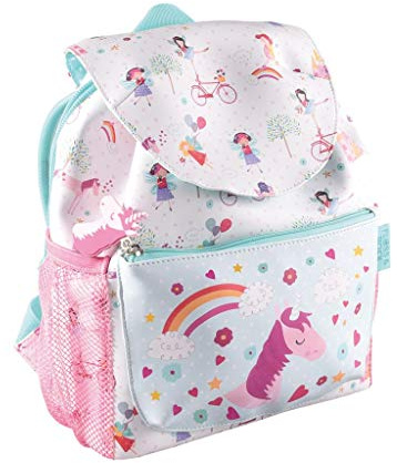 Floss & Rock Cute Childrens Toddlers School Pre-School Backpack with 2 Pockets and Waterbottle Holders (Unicorn)
