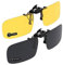 TERAISE Clip auf Sonnenbrille, 2er Pack/Tag + Nachtsicht Männer/Frauen UV400 Flip-Up polarisierte Sonnenbrille, Bequeme und sichere Pa