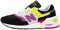 NEW BALANCE - New Balance 997 Made in USA Sportstyle Jaune Fluo et Rose avec des Baskets en Daim Noires et Blanches - B07VDCHXRK - Tailles 41.5 EU