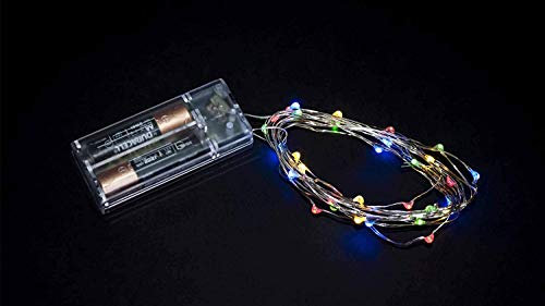 Filo con Luci LED Multicolor 3 mt per addobbi, palloni, nastro palloncini, decorazione ecc. - ideale come addobbi, addobbi natalizi, decorazione tavolo, decoro albero di natale, Filo per PALLONCINI