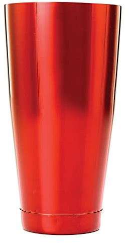 Barfly M37084RD Cocktail Tin, 18/8 Stainless Steel, Large 28 oz (828 ml), Red
