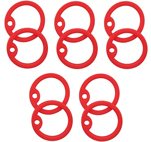 Taktische Gummi-Erkennungsmarke, Schalldämpfer, US-Militär, Armee, Marineblau, Airsoft, GI ID, langlebig, 10 Schalldämpfer, Rot