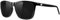 KANASTAL Neri Occhiali da Sole da Uomo Polarizzati Scuri Molla Donna Quadrati UV400 Molla Vintage Classici Retrò Eleganti Black Sunglasses Men per Guida Pesca -Nero Lucidi
