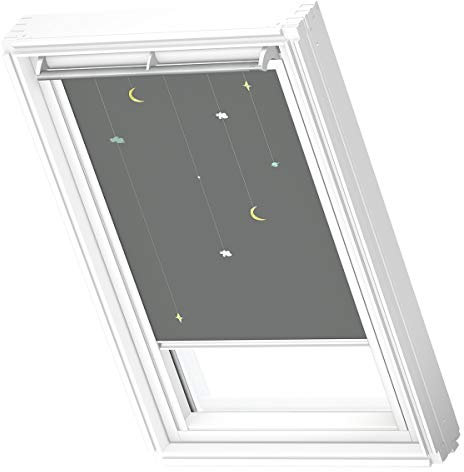 VELUX Original Verdunkelungsrollo für Dachfenster SK08 mit weißer Schiene