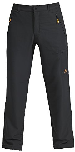 NORDCAP Damen Thermohose, Funktionelle Sporthose in Anthrazit, Wasserabweisende, atmungsaktive Wanderhose, Lange Freizeithose, Gr. 21