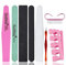1 Satz von 8 in 1 Multifunktions-Nagelpflege-Kit, Doppelseitigen Puffer Nagelfeilen Gel Nagelentferner Kit mit Nagelhaut Gabel Pusher Pinsel Zehentrenner, Maniküre Pflege-Tools