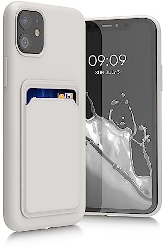 kwmobile Handyhülle kompatibel mit Apple iPhone 11 Hülle - Handy Cover mit Fach für Karten - in Weiß