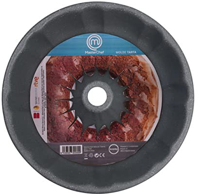 Masterchef Junior - Molde Savarín para Tartas y Bizcochos - Diseño en Acero de Carbono - Superficie Antiadherente - Diámetro de 26 cm - Apto para Horno y Lavavajillas