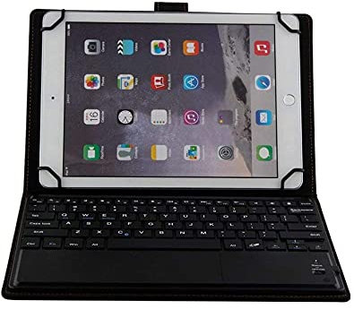 Funda con Teclado en Español (Letra Ñ Incluída) con Bluetooth Extraíble y con Touchpad Compatible con Tablet Huawei MediaPad T5 (10.1) / M5 Lite (10.1) / M6 (10.8) / Matepad SE 10.1