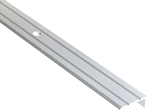DQ-PP Winkelprofil | Profilmaße - 25mm x 10mm gebohrt inkl. Schrauben | Silber | 200cm | Aluminium | 2m | Winkelleiste | Abschlussprofil | Treppenkantenprofil | Treppenabschluss