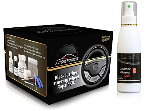 Schwarz Leder Lenkrad Reparatur Kit Leder Restoration Car Kit Accessoires Lenkradabdeckung Substituent
