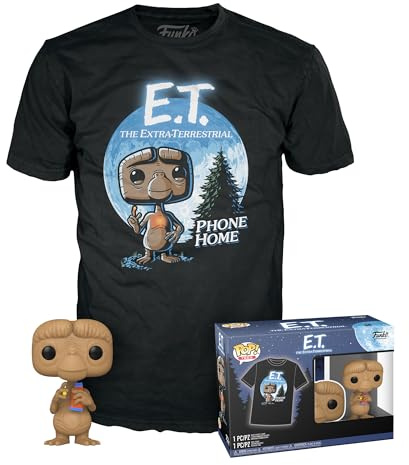 Funko Pop! & Tee: E.T.- E.T. mit Reeses - Extra Large - (XL) - T-Shirt - Kleidung mit Vinyl-Sammelfigur - Geschenkidee - Spielzeug und Kurzärmeliges Top Für Erwachsene Männer und Frauen - Movies Fans